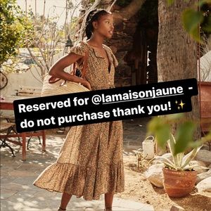 Reserved! NWT Doen Marfa dress